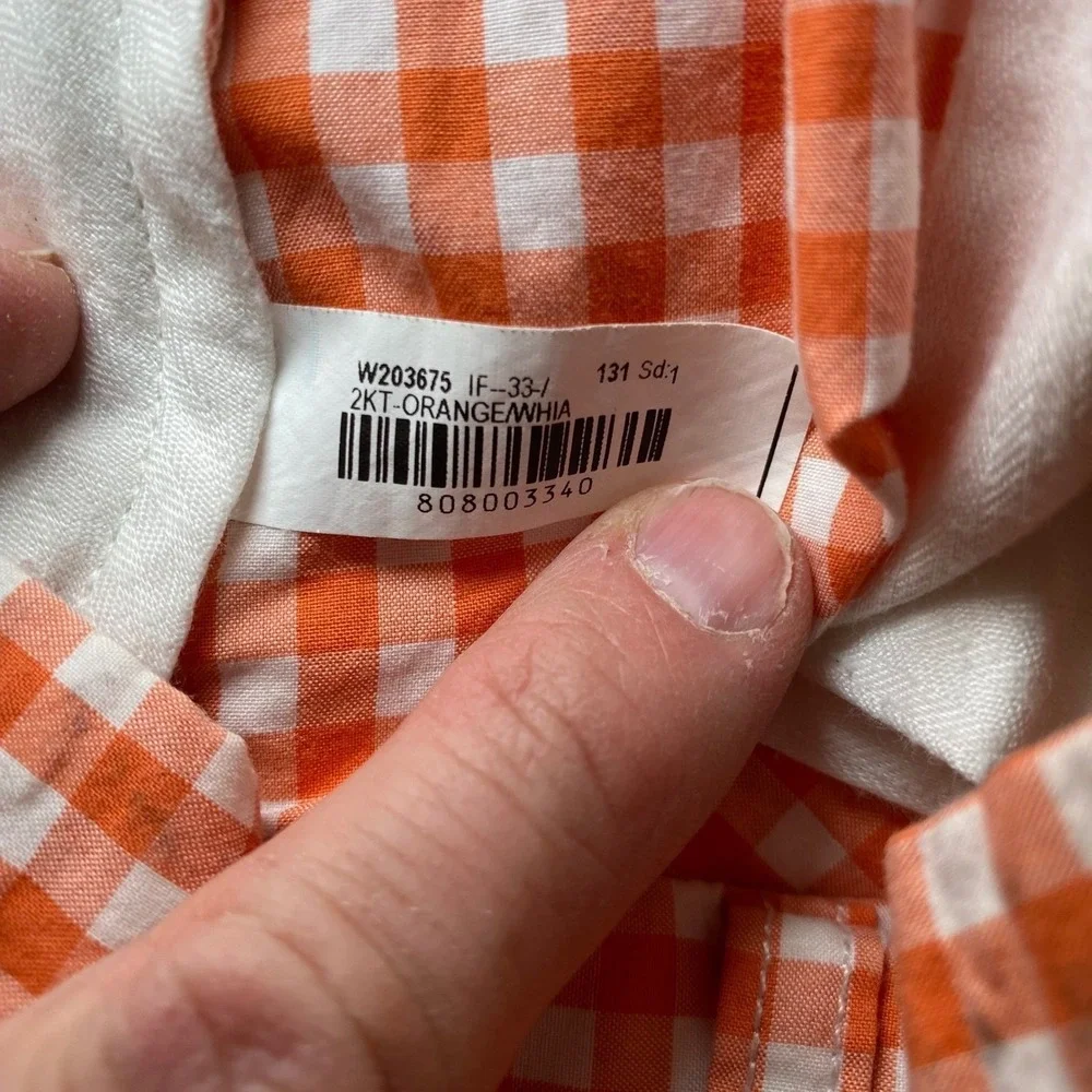 Polo Ralph Lauren Suffield Short Orange Gingham Plaid Shorts Mens‎ 33 Cotton